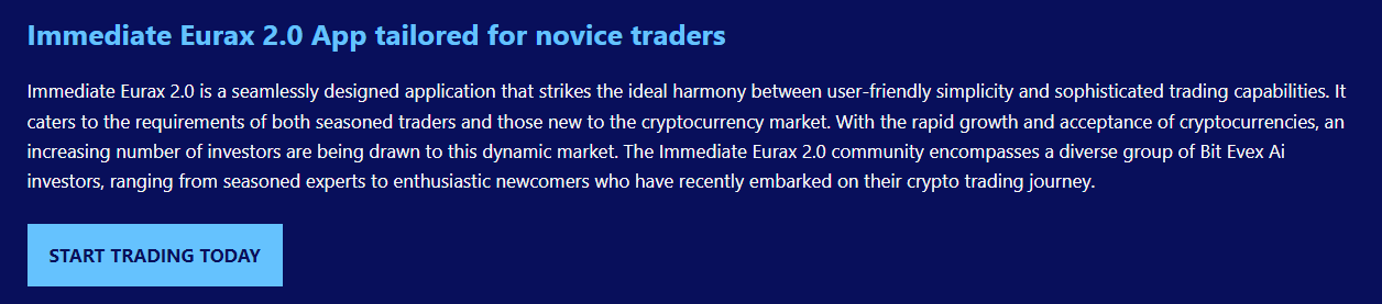 Immediate App Eurax (Pro 2.0) trader alle prime armi