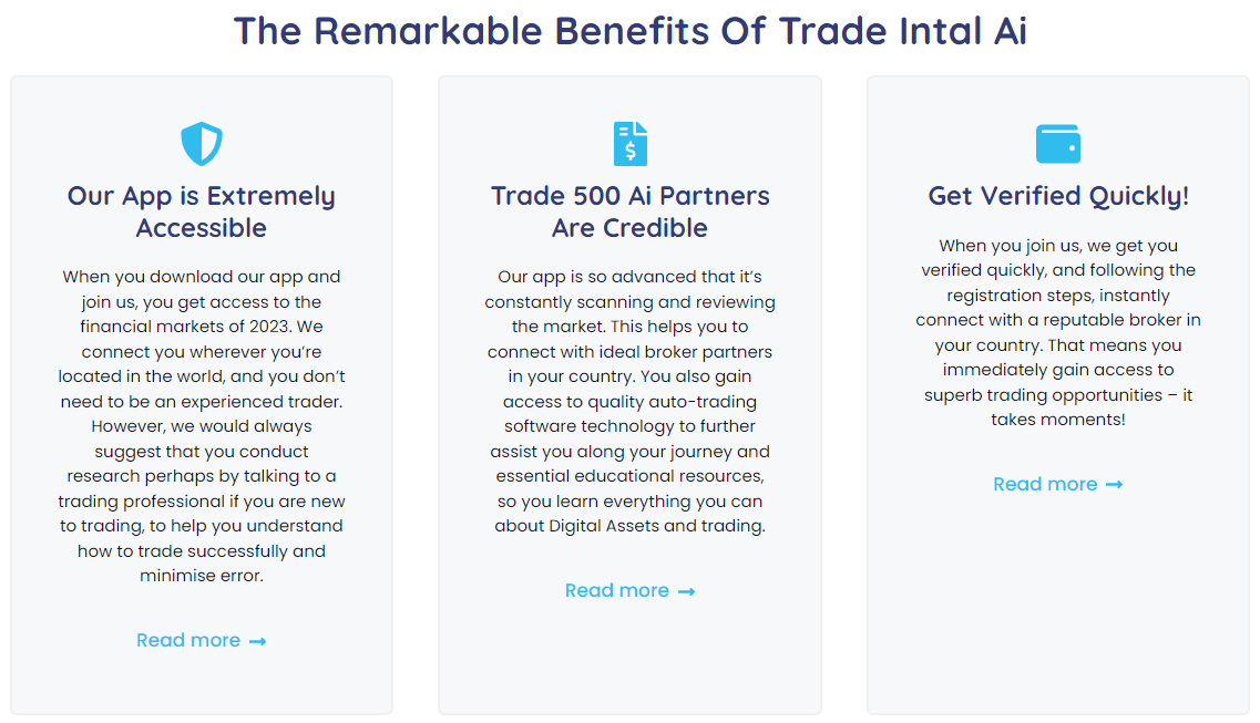 Trade Intal Ai benefits
