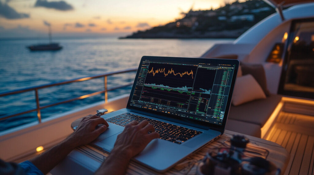Trading Charts on Yacht