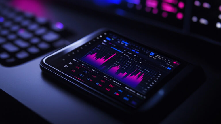 Spot V8 Relpax (0.8): tablette avec un graphique néon en trois dimensions