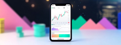 Buntes mobiles Handelsdisplay Colorful Mobile Trading Display