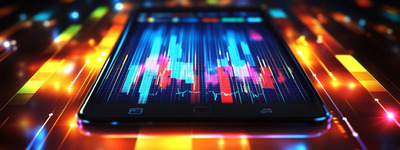 Futuristic Tablet Trading Interface Futuristic Tablet Trading Interface