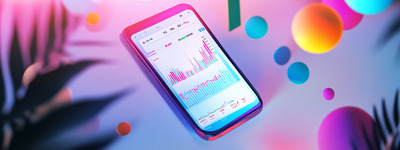 Schermata dell'app di trading psichedelico Psychedelic Trading App Screen