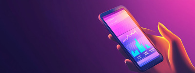 Interfaz de comercio de color púrpura neón Neon Purple Trading Interface