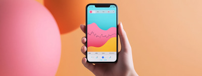 Aplicación de trading con degradado rosa Pink Gradient Trading App