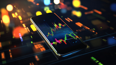 Nighttime Mobile Trading Screen