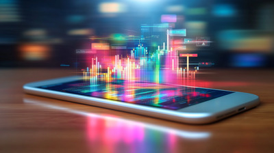 Futuristic Phone Trading Interface