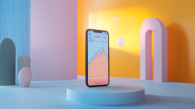 Minimalist Phone Stock Chart