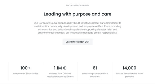Exness - social responsebility Exness - social responsebility