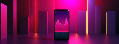 Vibrant Neon Chart Display Vibrant Neon Chart Display